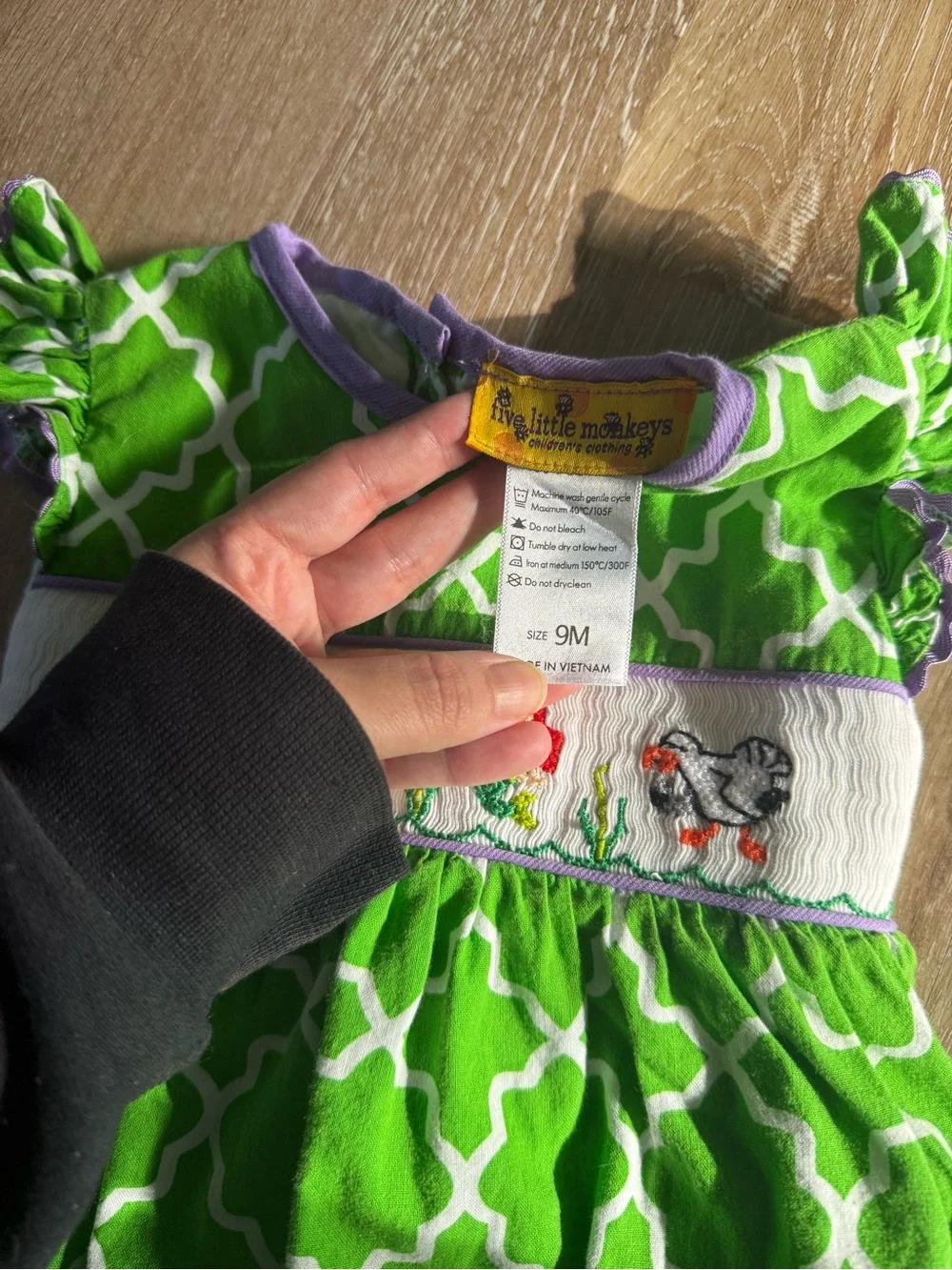 Little Mermaid Handsmocked Bubble